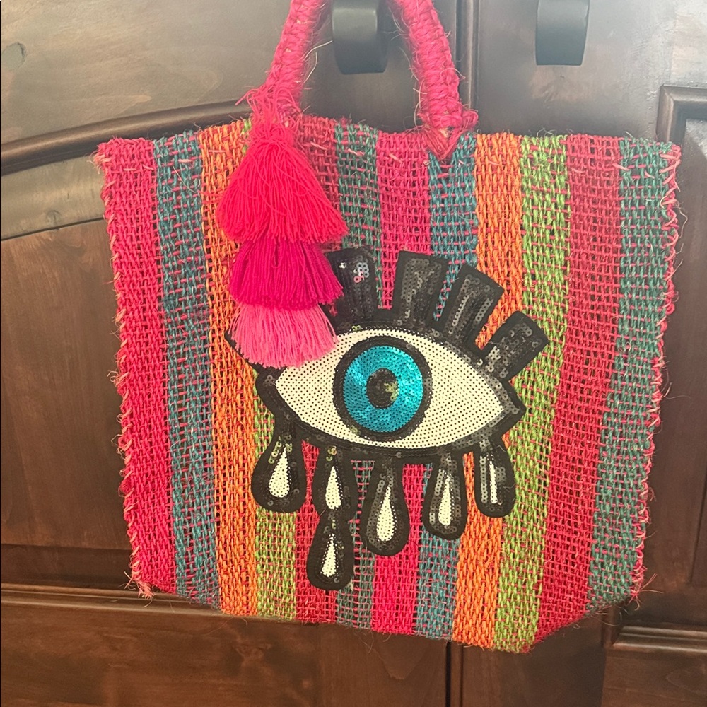 Colorful Eye Design Tote Bag